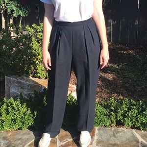 Vintage Jones New York Navy Blue Wool Trousers